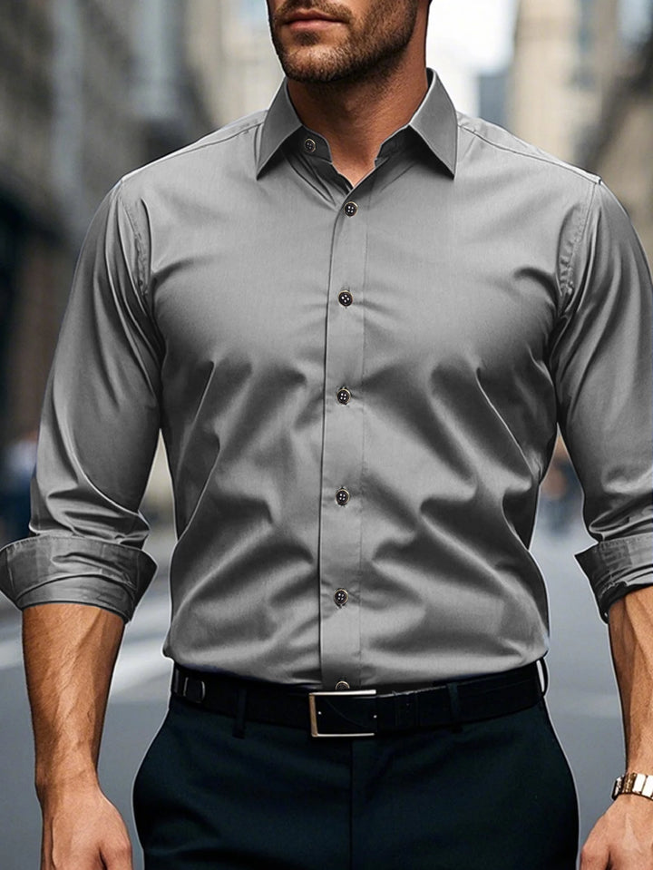 Herren Business-Hemd | Weißes Langarm Hemd aus Stretch, modern & elegant