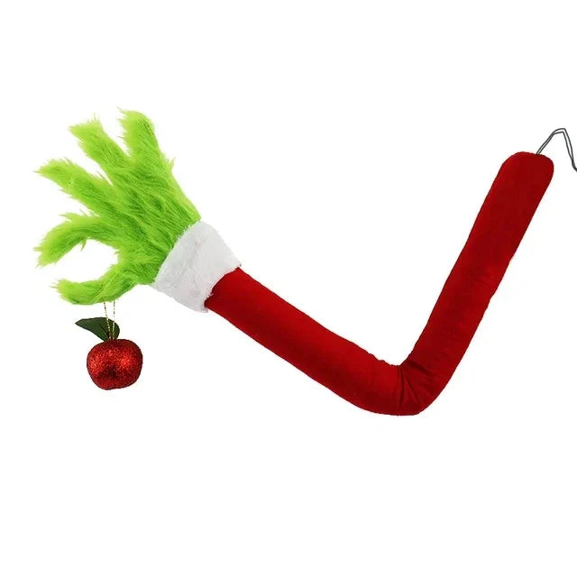 Weihnachtsbaumschmuck Grünes Fell Monster Arm | Elf Puppe Ornament