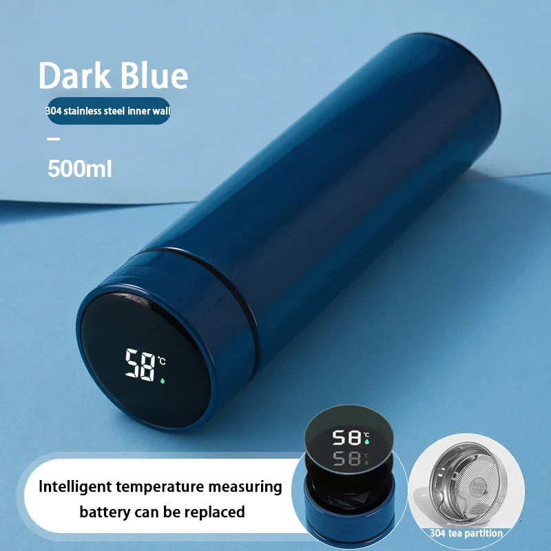 ThermoFlask Edelstahl-Isolierflasche mit LCD-Temperaturanzeige | 500ml Doppelwandig