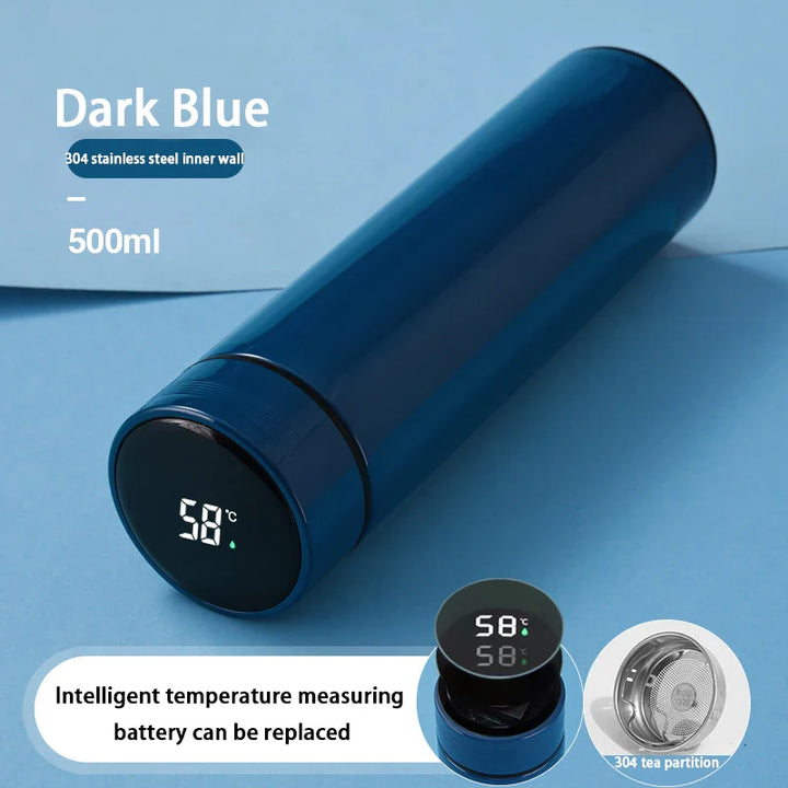 ThermoFlask Edelstahl-Isolierflasche mit LCD-Temperaturanzeige | 500ml Doppelwandig