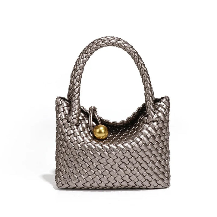 Schultertasche Geflochten | Kleine Crossbody Hobo Bag aus veganem Leder