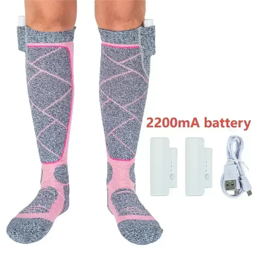 Beheizte Socken Elektrisch | Winter Outdoor Lange Socken