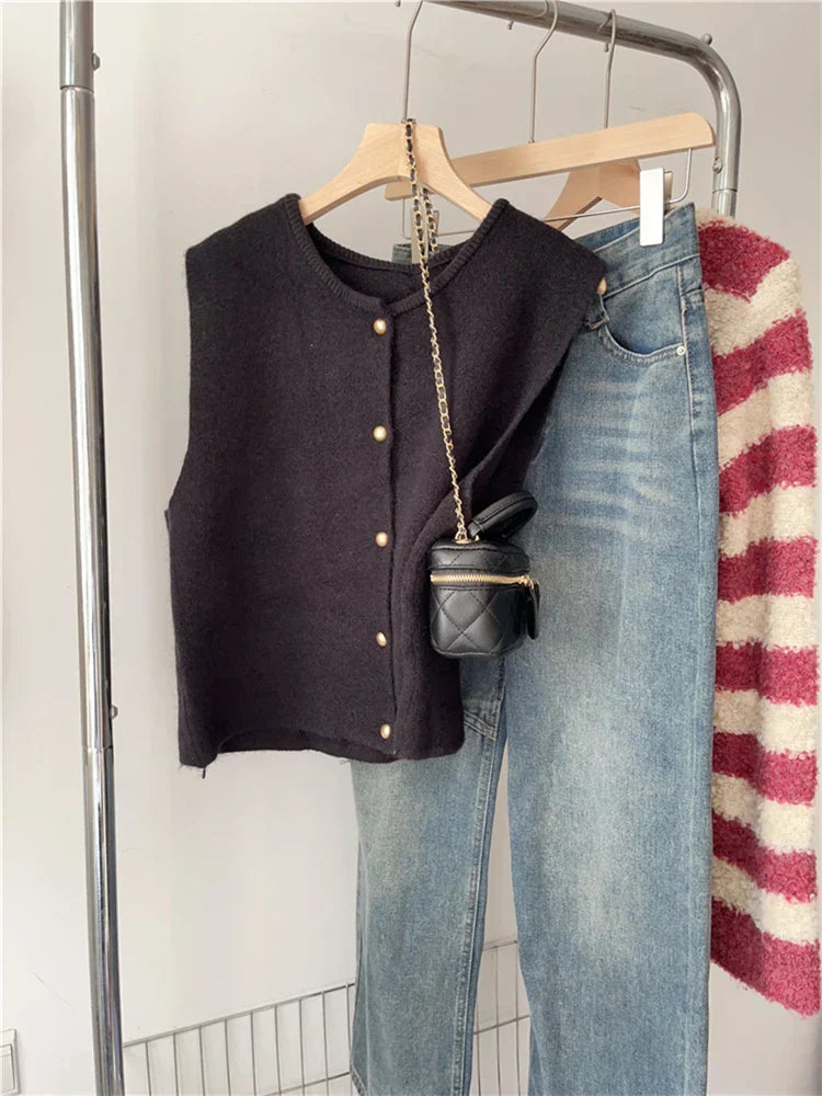 Adeline - Raffinierte Weste mit Knöpfen, ideal für einen klassischen Stil