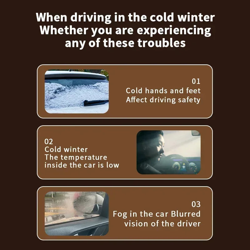 Bil Varmeblæser Bærbar | 150W Afdugger Aftøer Temperatur Display