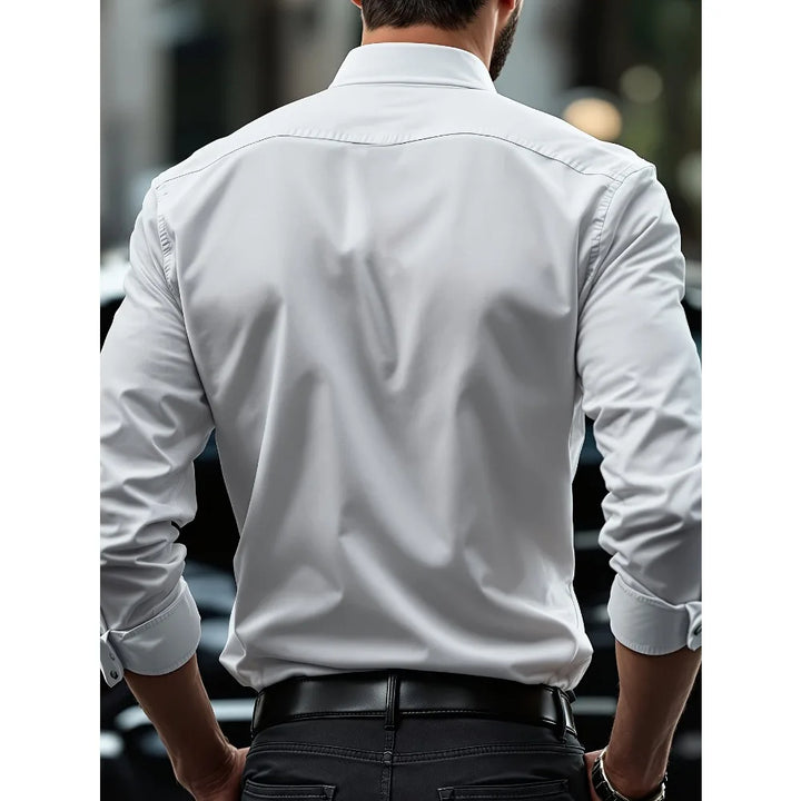 Herren Business-Hemd | Weißes Langarm Hemd aus Stretch, modern & elegant