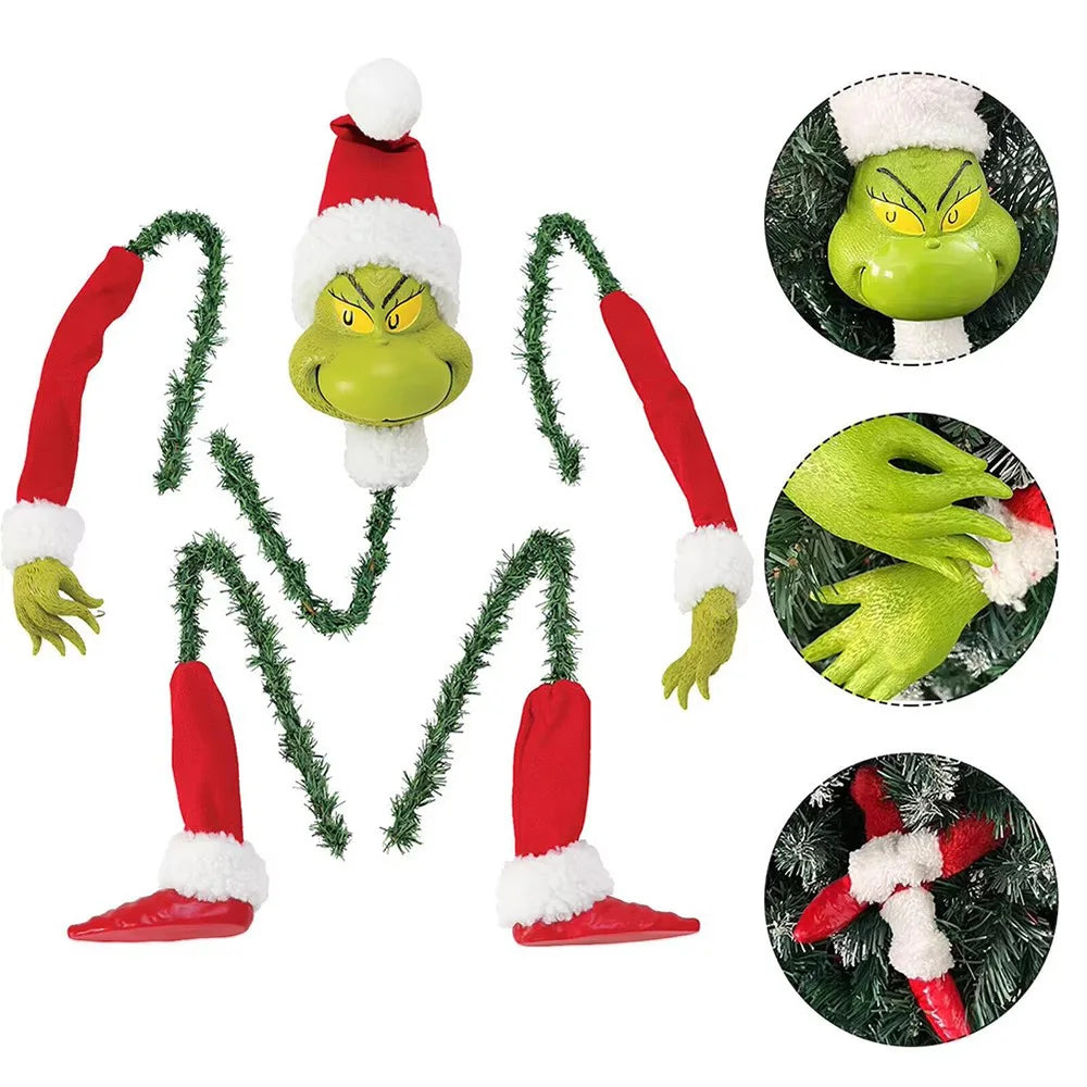 Weihnachtselfenpuppen-Anhänger (5 Stück) - Plüsch Grinch Ornament, Weihnachtsbaum & Geschenk