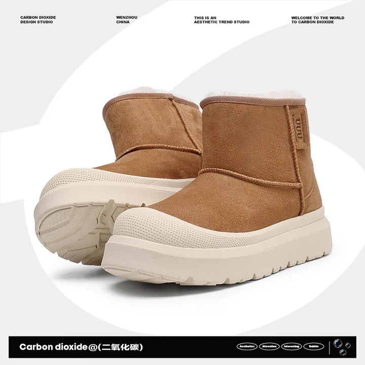 Winterstiefel Unisex | Plüsch gefütterte Plateauschuhe Warmer Komfort