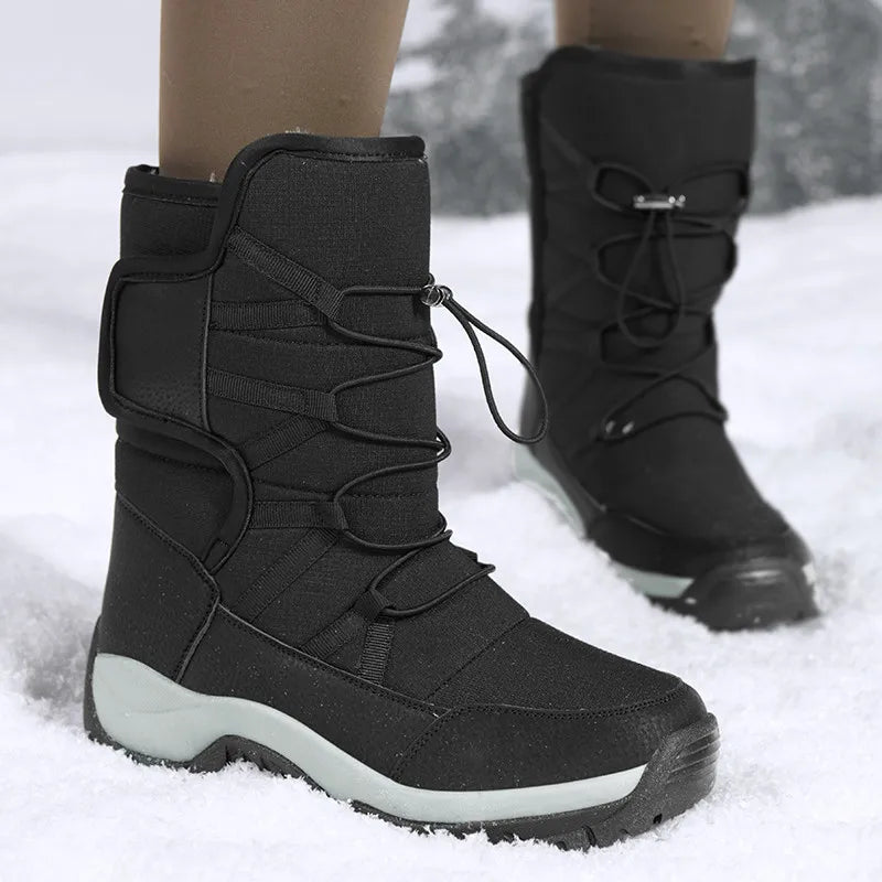 Herren Winterstiefel Wasserdicht | Plüschfutter Wanderstiefel Rutschfest