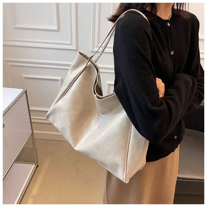 Damen Handtasche | PU-Leder Schultertasche Retro mit großer Kapazität