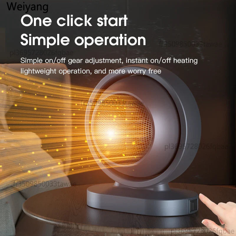 Varmeblæser Bærbar Elektrisk Bordmodel | 380W Hjem Kontor
