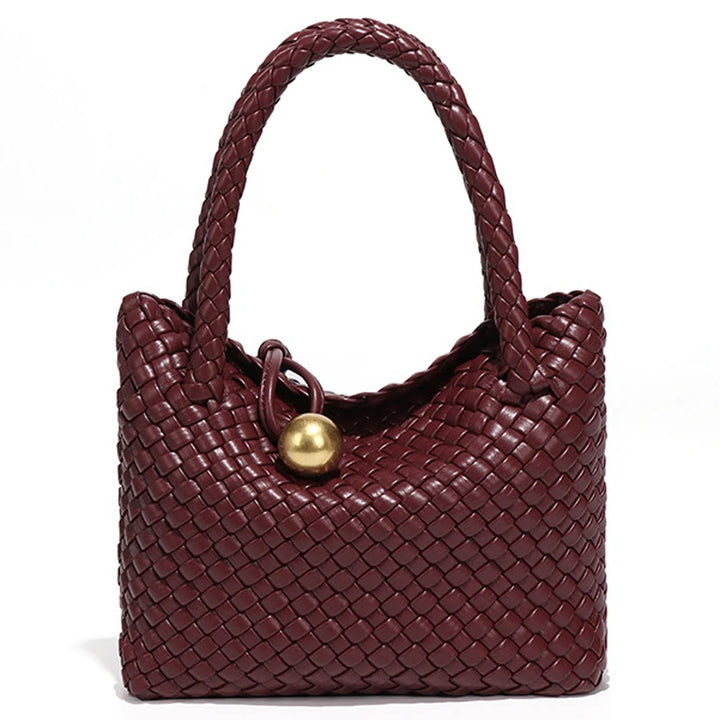 Schultertasche Geflochten | Kleine Crossbody Hobo Bag aus veganem Leder