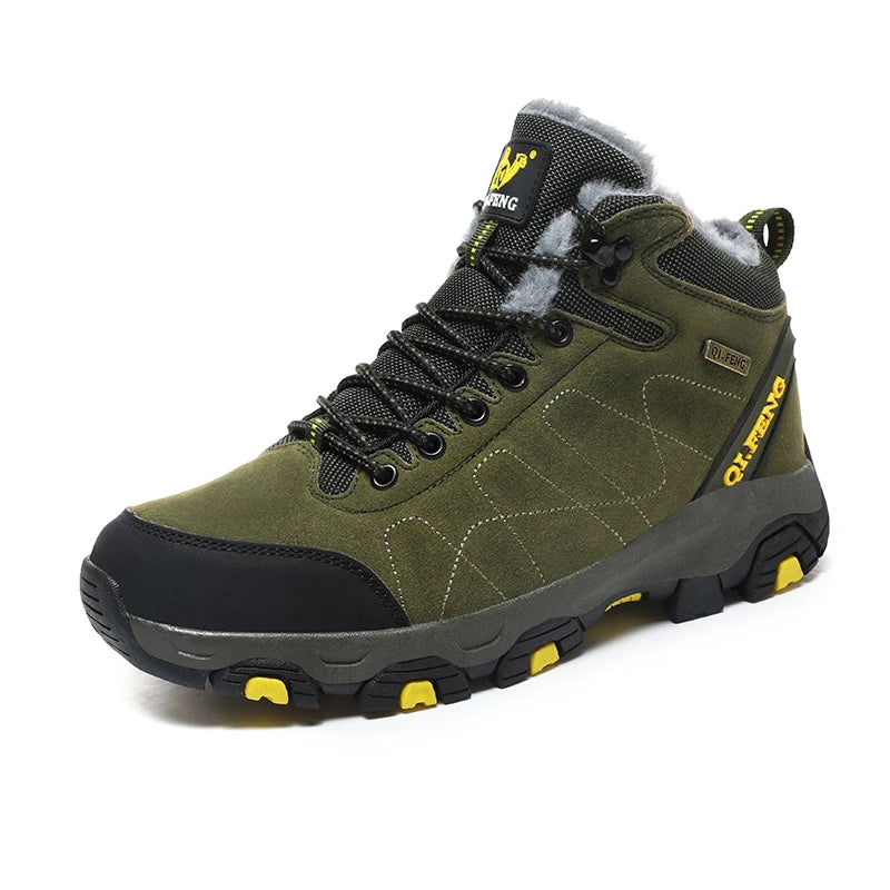 Herren Wanderstiefel | Warme Outdoor Schuhe für Herbst & Winter mit rutschfester Sohle