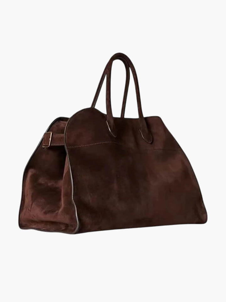 Elegante Damenhandtasche aus pflanzlich gegerbtem Leder und mit geräumigem Design