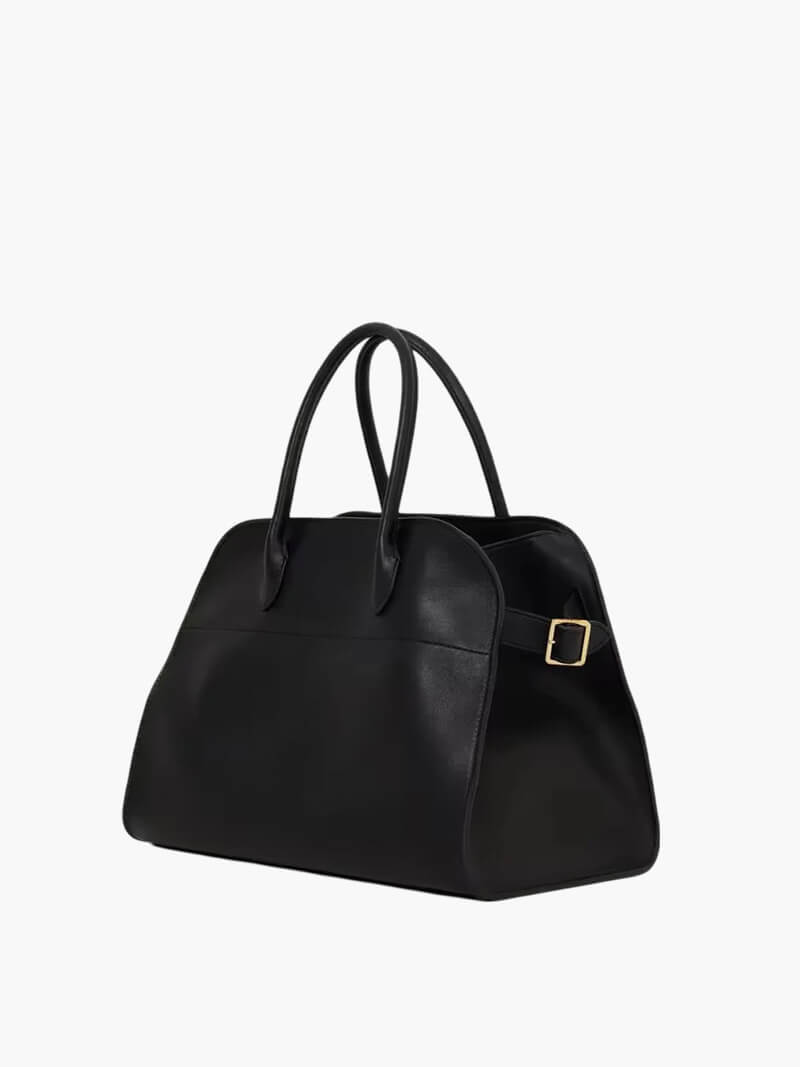 Elegante Damenhandtasche aus pflanzlich gegerbtem Leder und mit geräumigem Design