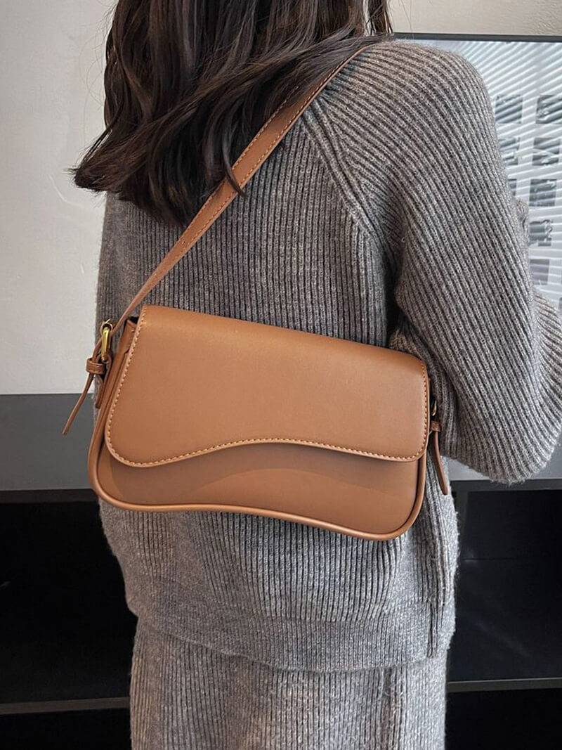 Janita | Damen-Umhängetasche mit schlankem & gewelltem Design - vielseitig, luxuriös & modisch