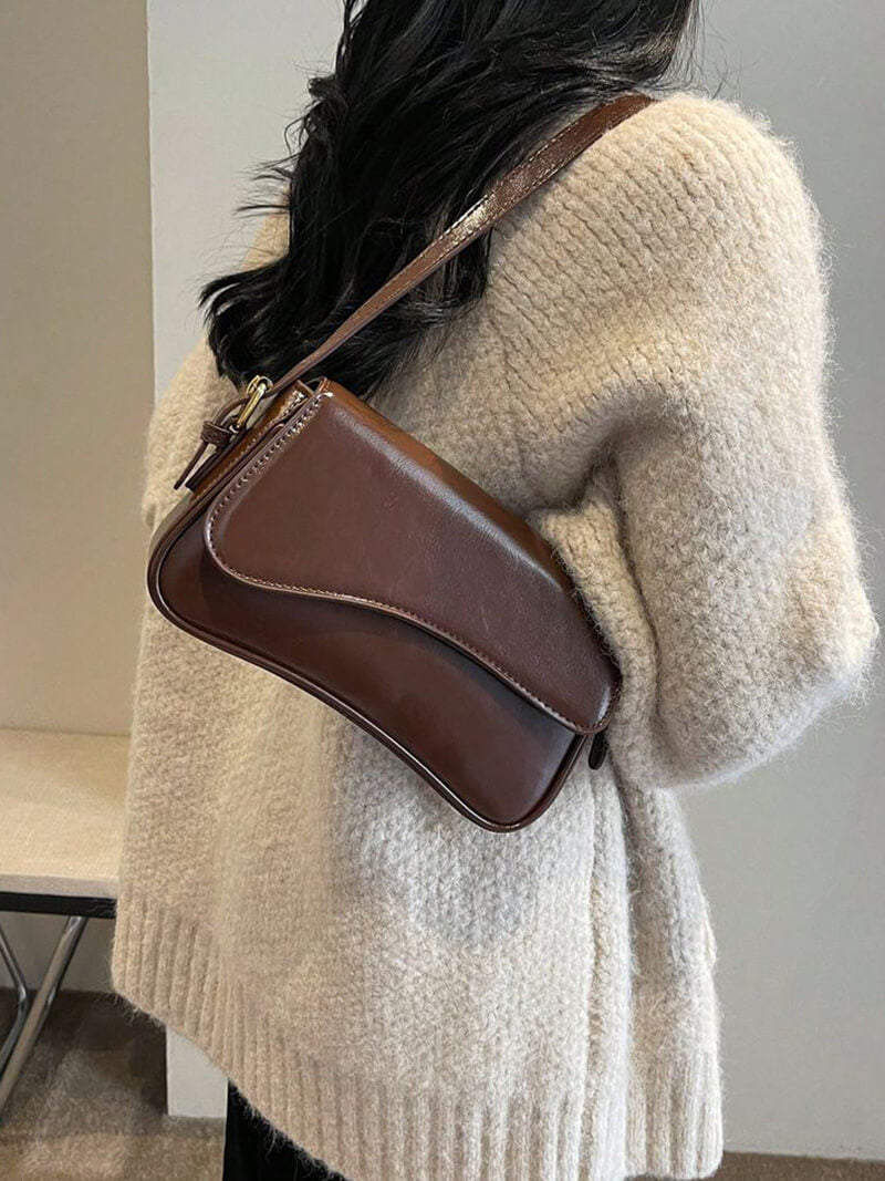 Janita | Damen-Umhängetasche mit schlankem & gewelltem Design - vielseitig, luxuriös & modisch