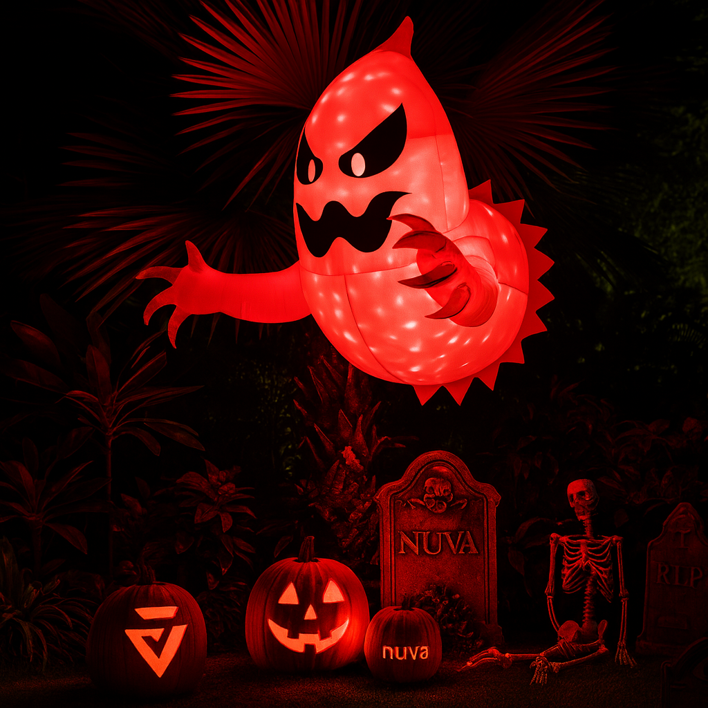 Aufblasbare Halloween-Phantom-Deko mit LED | Innen & Außen