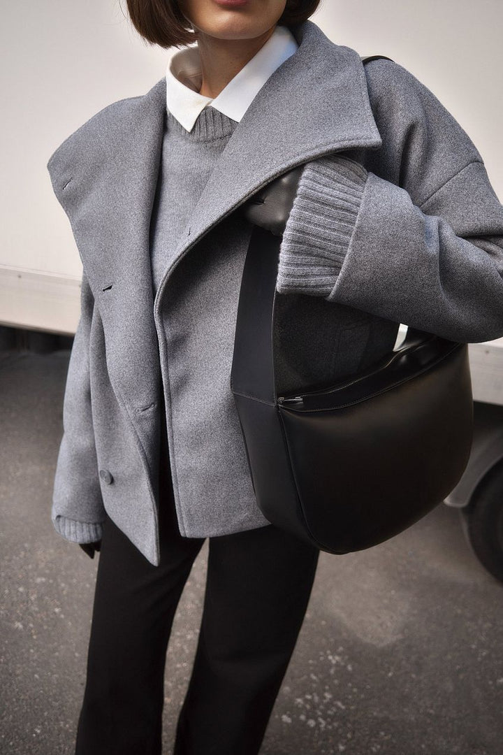 Damen Wolljacke Kurz Zweireiher | Herbst Elegant Klassisch