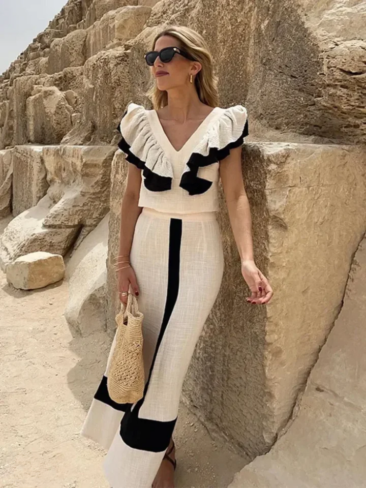 Zweiteiliges Set für Damen | Elegantes & Vielseitiges Outfit mit Schmeichelhaftem Schnitt