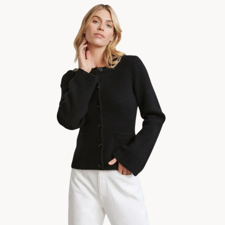 Margot | Elegante Strickjacke mit Knöpfen & ausgestellten Ärmeln | Chic & Komfort