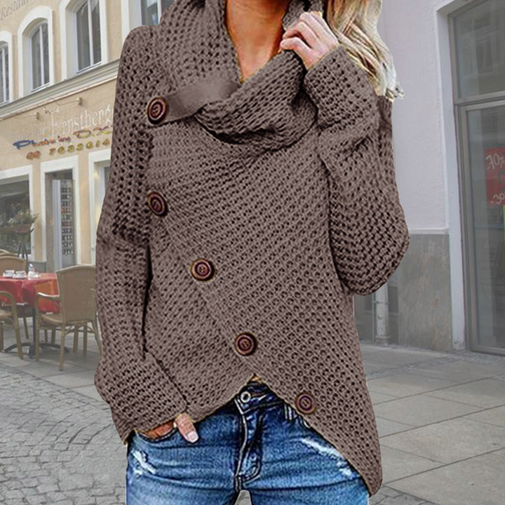 Clara | Moderner, Symmetrischer Rollkragenpullover Mit Klasse Details