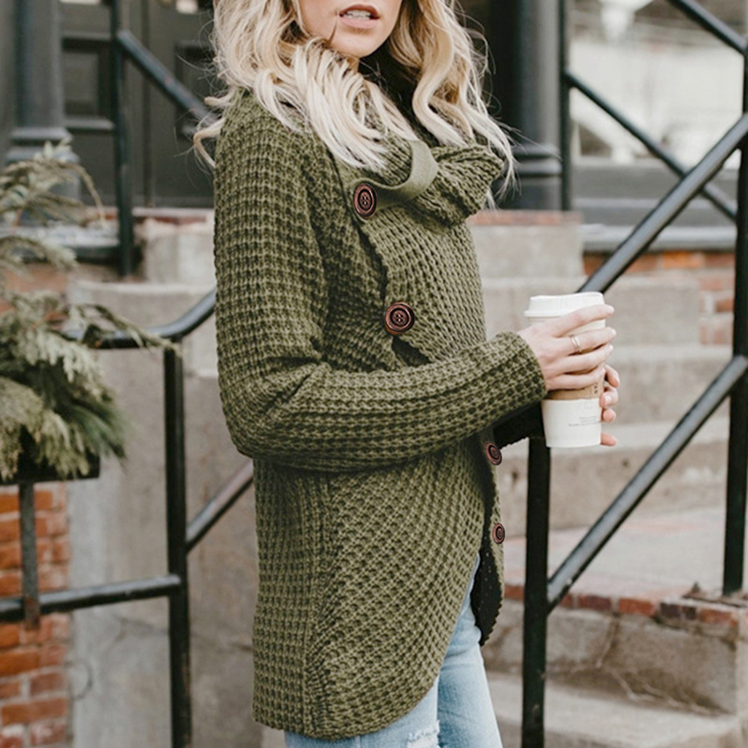 Clara | Moderner, Symmetrischer Rollkragenpullover Mit Klasse Details