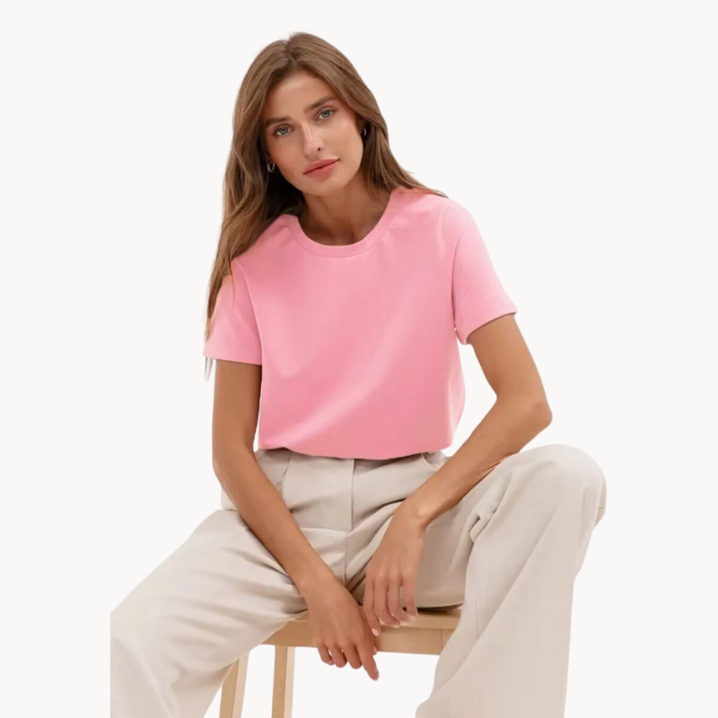 Clara Basic T-Shirt für Frauen aus weicher Baumwolle | Komfort & zeitloser Stil
