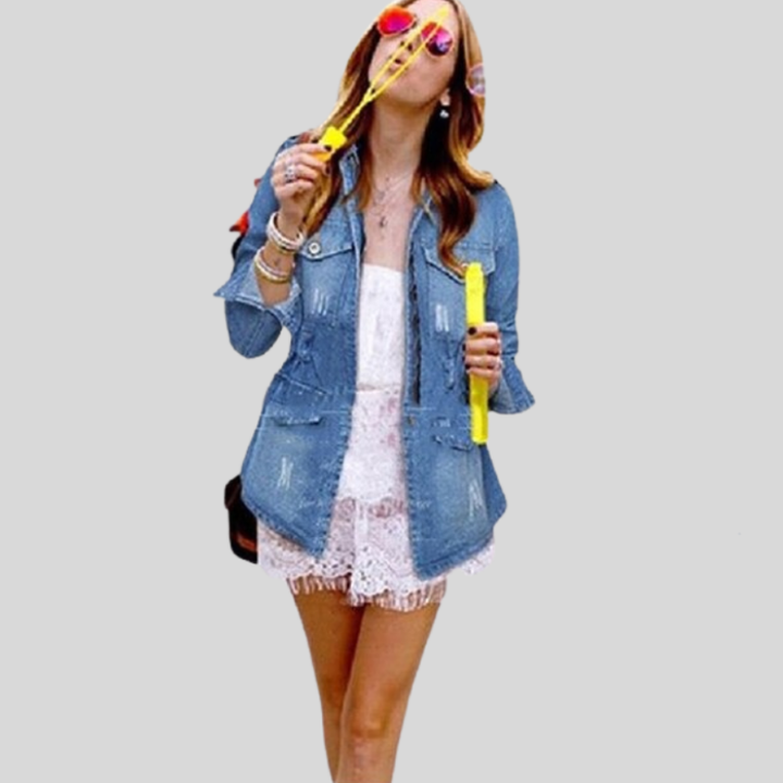 Aurelia | Elegante Jeansjacke mit böhmischen Details - Vielseitigkeit & zeitloser Stil