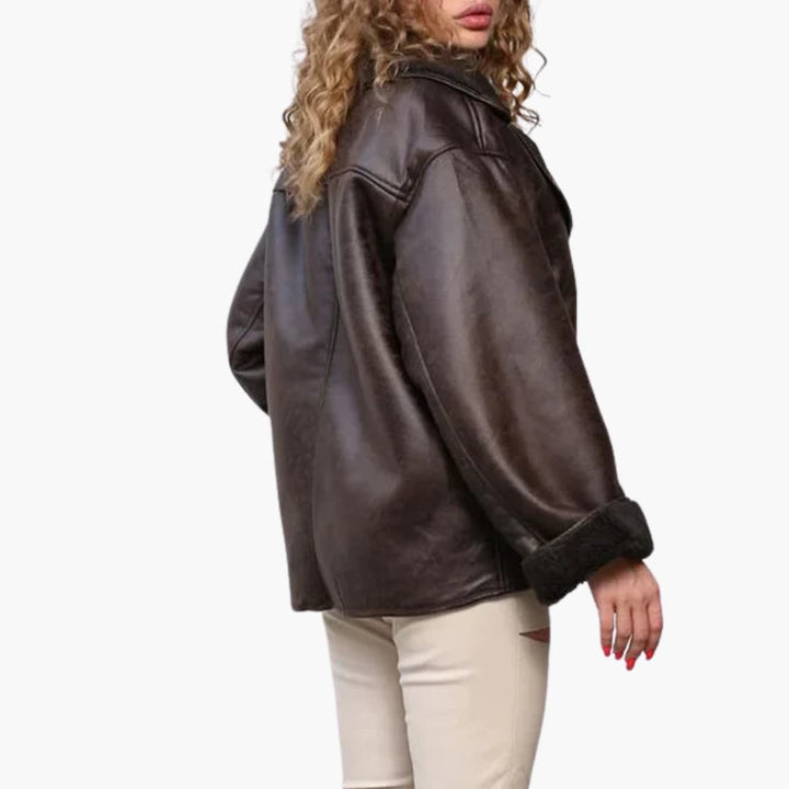 Jacke Damen Kurz | Reverskragen Knopfverschluss Synthetikfutter