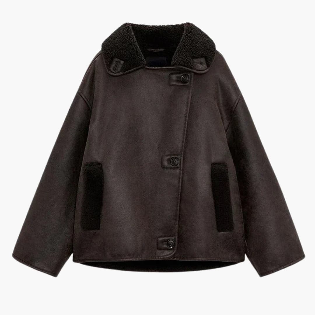 Jacke Damen Kurz | Reverskragen Knopfverschluss Synthetikfutter