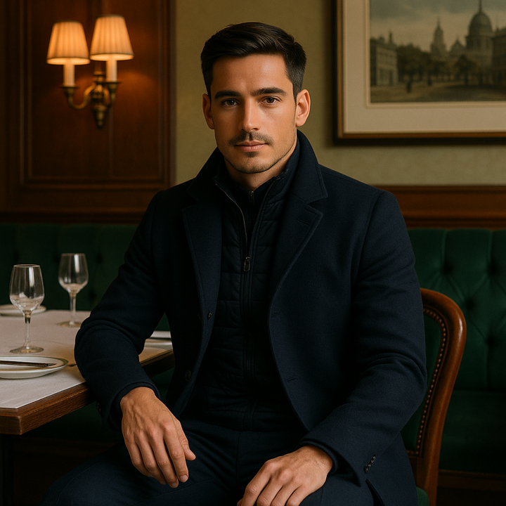 Herren Wollmantel Classic Winter | Tailored Stahlkragen Elegant