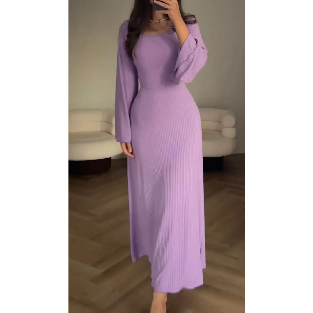 Lucia Elegantes Maxikleid für Frauen | Langarm & Chic