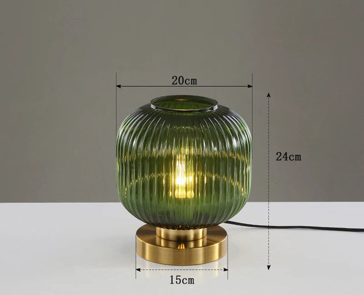 Nordisches Design Tischlampe aus Glas - Moderne LED Eleganz