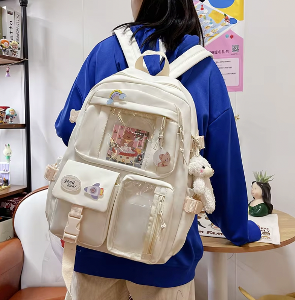 Milo Transparenter Rucksack mit Personalisierung | Kreatives Design & Viel Stauraum Alltag & Schule