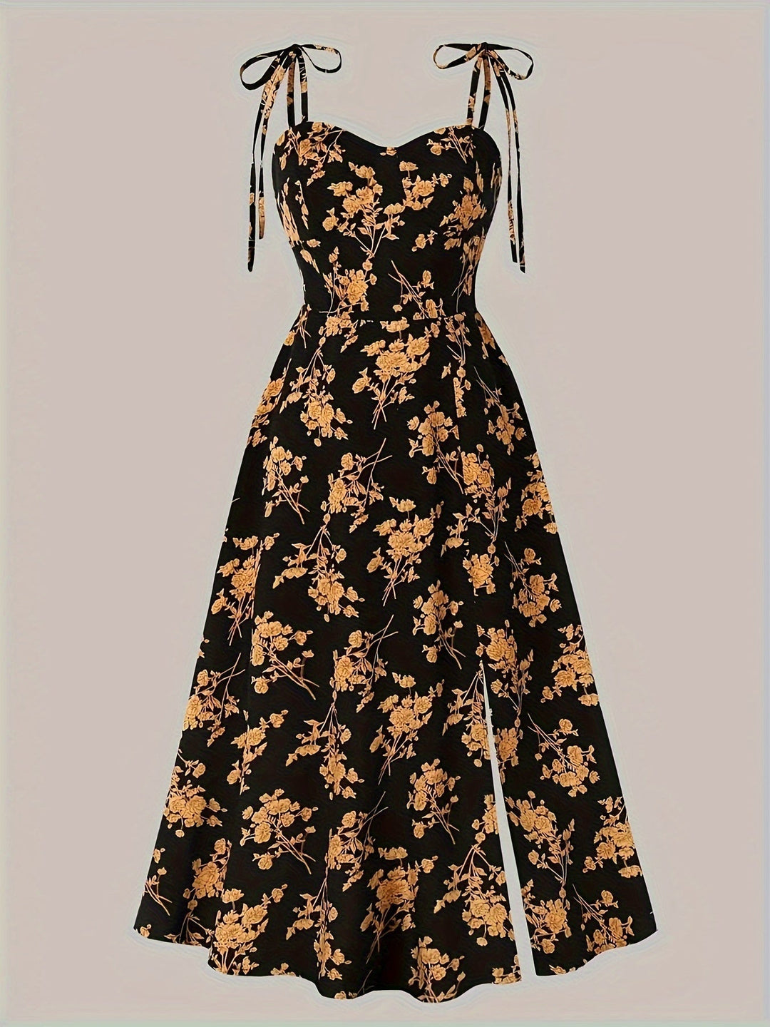 Lila Ärmelloses Blumenkleid für Frauen | Herz-Ausschnitt & Romantischer Stil