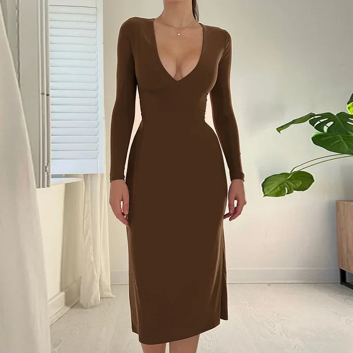 Mireille | Elegantes Bodycon-Kleid mit Kordelzug und figurformendem Effekt