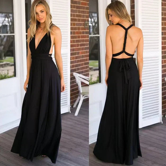 Eliane Wickelkleid für Damen | Midikleid mit V-Ausschnitt & Bindegürtel in fließender Silhouette