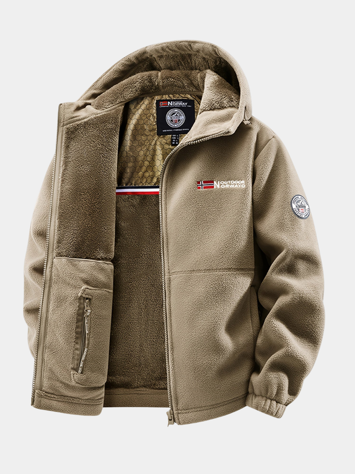 Jakke Herre Fleece Termisk | Vindtæt Vinter Hætte