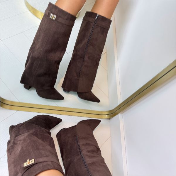 Cristela Damenstiefel mit Blockabsatz | Kniehoher Schnitt und Zeitloses Design