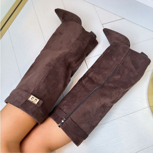 Cristela Damenstiefel mit Blockabsatz | Kniehoher Schnitt und Zeitloses Design