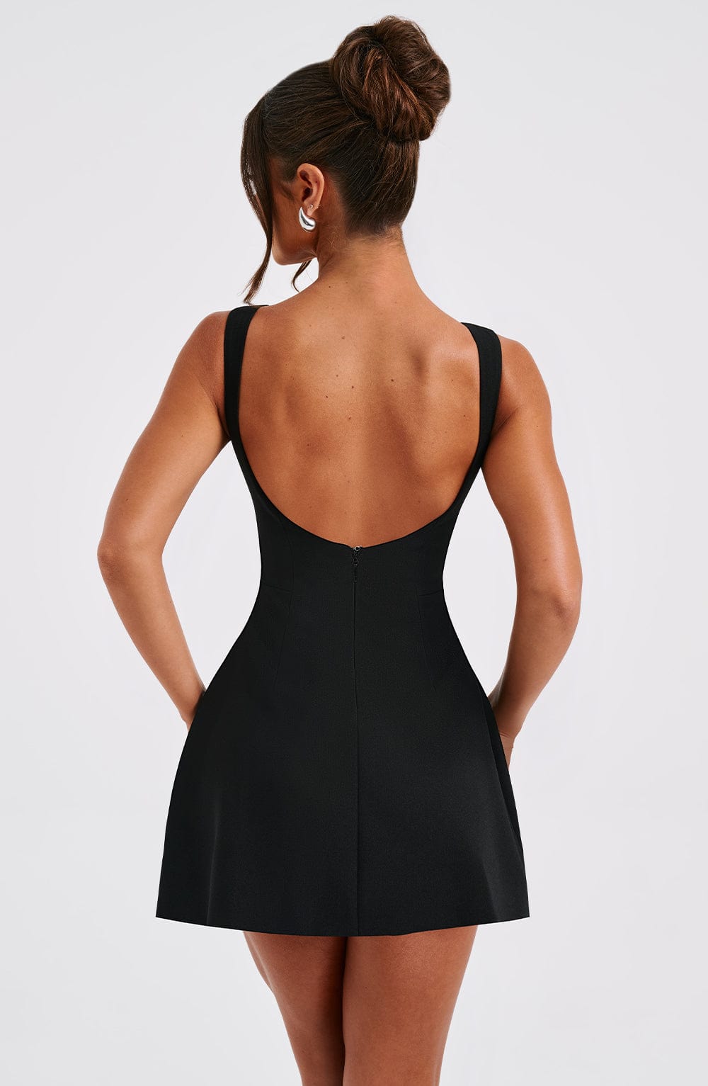 Elviana Mini-Kleid Neckholder | Schwarz Klassisch & Zeitlos Chic