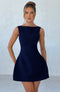 Velmira Minikleid Neckholder | Nachtblau Chic & Elegant
