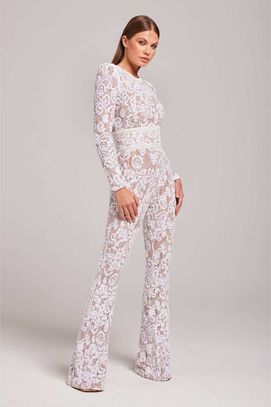Marai | Jumpsuit mit Spitzendetails und fließenden Beinen