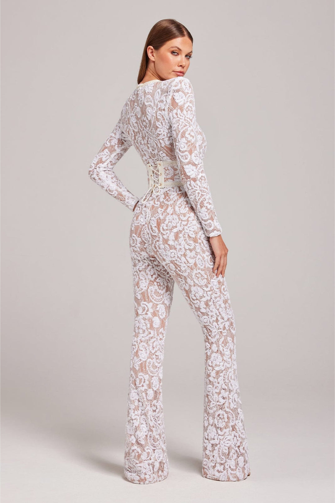 Marai | Jumpsuit mit Spitzendetails und fließenden Beinen