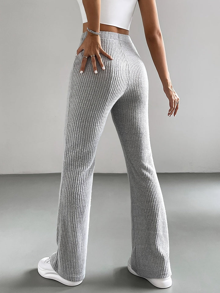 Anna Flare Leg Pants – Hohe Taille, Ausgestelltes Bein, Retro-Chic