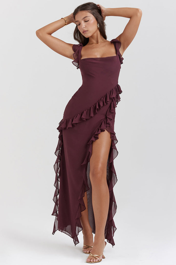Ariella Elegantes Damenkleid mit Rüschen und Luftigem Design | Festlich & Figurschmeichelnd