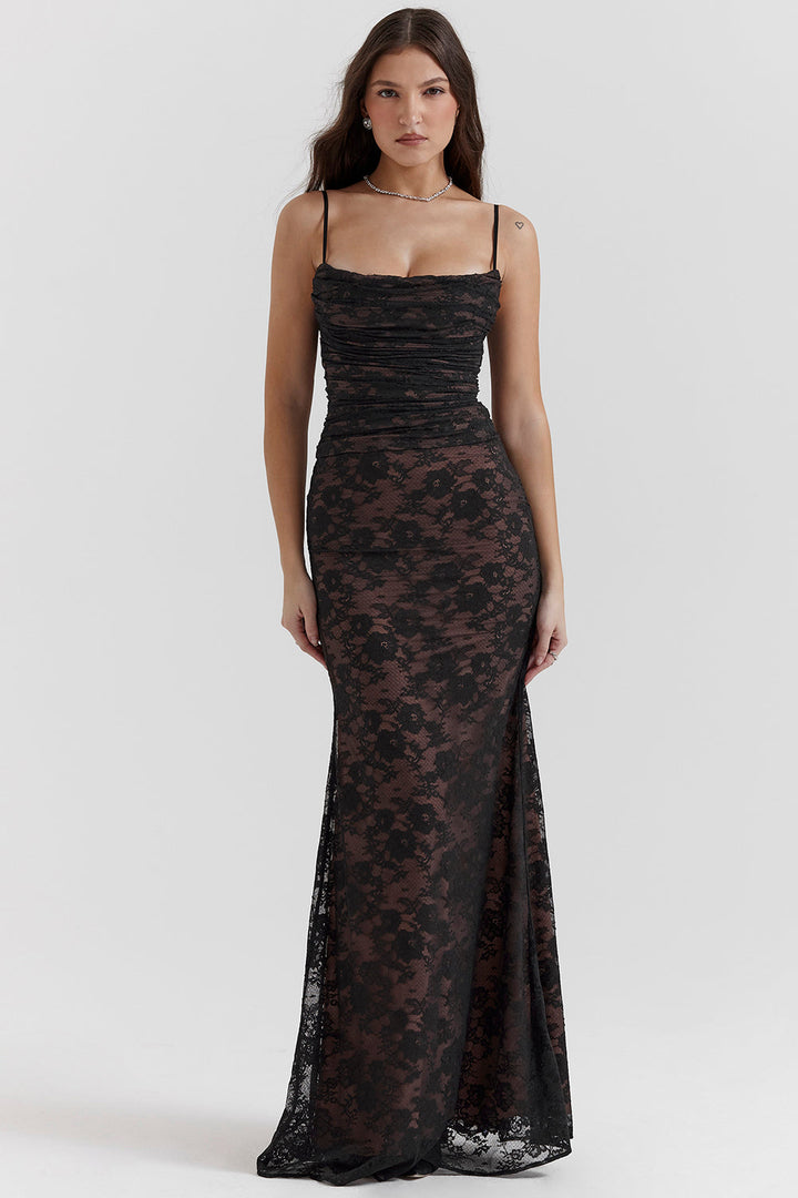 Alba Langes Kleid für Frauen | Eleganter Stil & Fließendes Gewebe