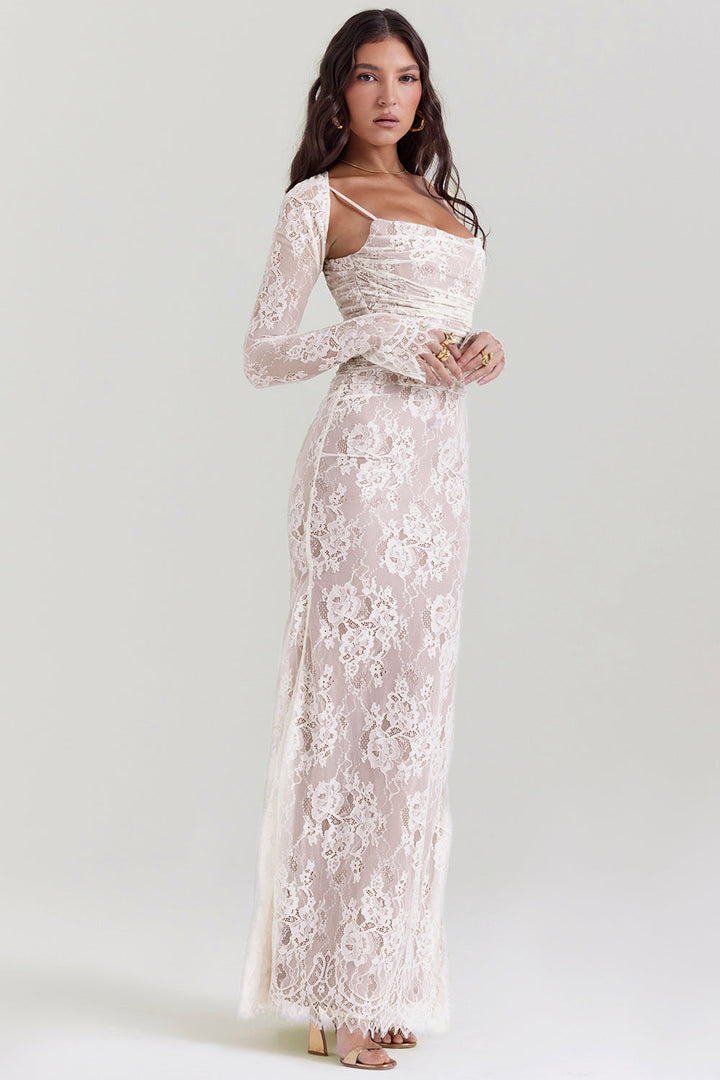 Alba Langes Kleid für Frauen | Eleganter Stil & Fließendes Gewebe