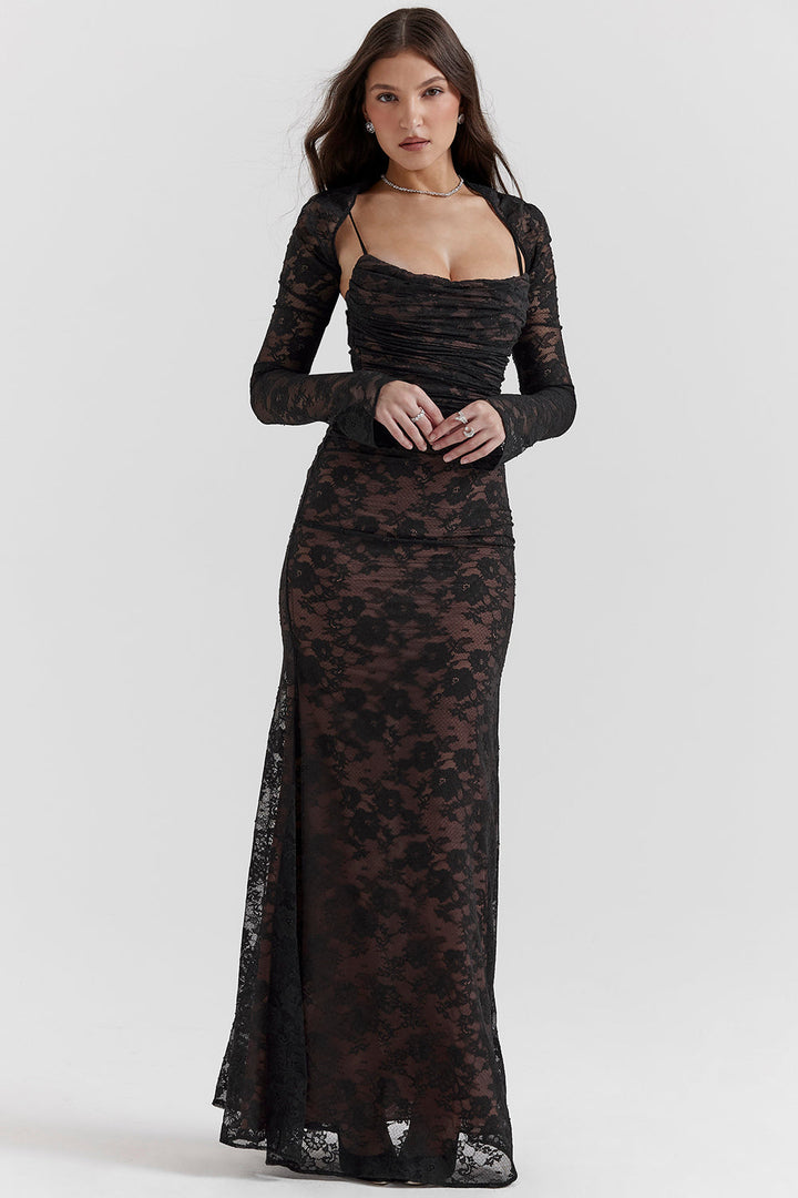 Alba Langes Kleid für Frauen | Eleganter Stil & Fließendes Gewebe