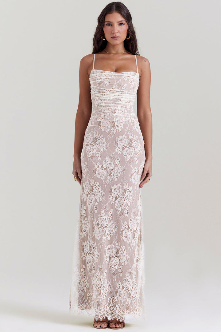 Alba Langes Kleid für Frauen | Eleganter Stil & Fließendes Gewebe